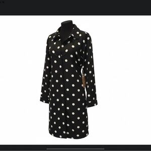 HER DESTINY Polka Dot Black and White Dress. MIDI. SIZE L.NEW WITH TAGS.